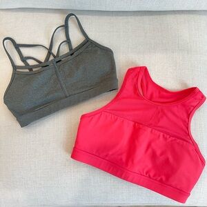 Forever 21 Gray and Pink Sports Bras Moisture-Wicking Intimates